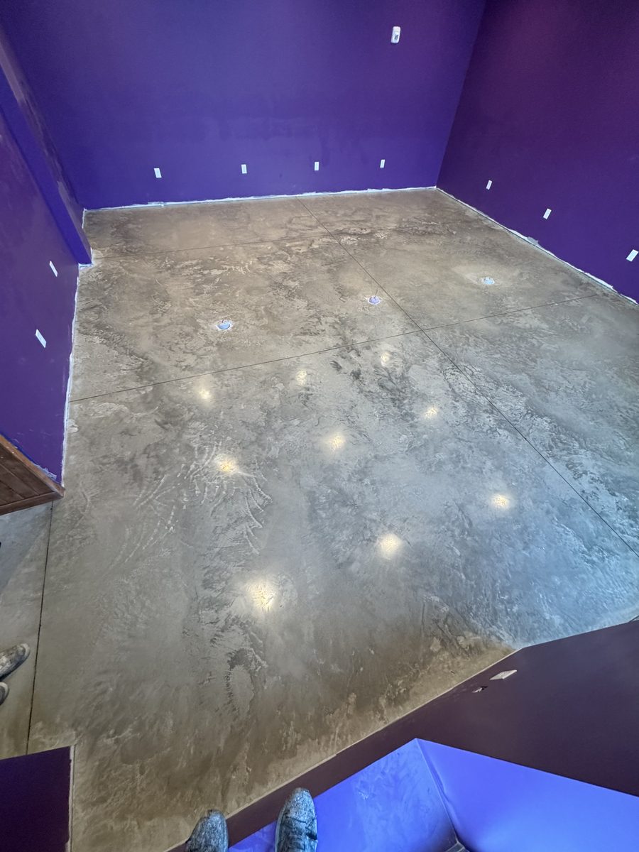 Commercial space with epoxy flooring