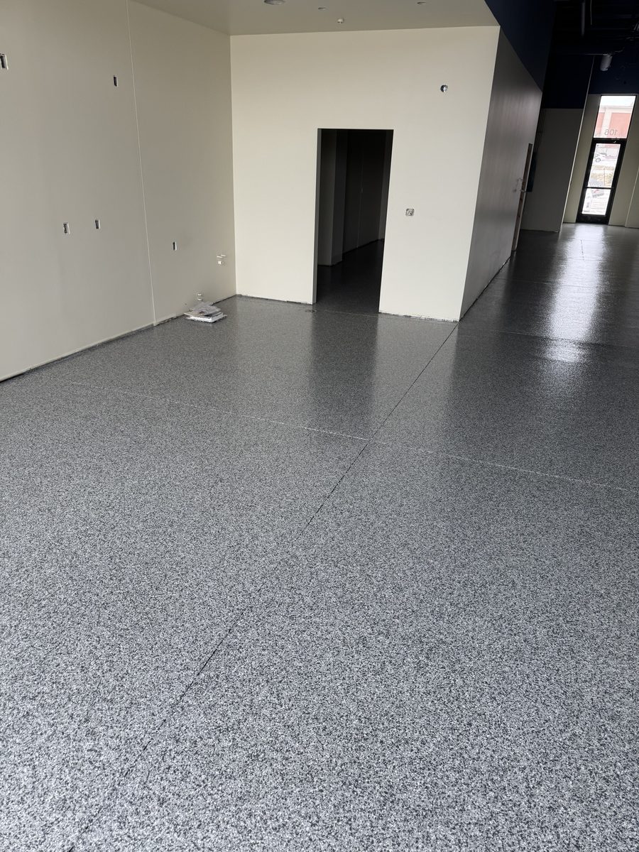 Metallic epoxy floor with special effects