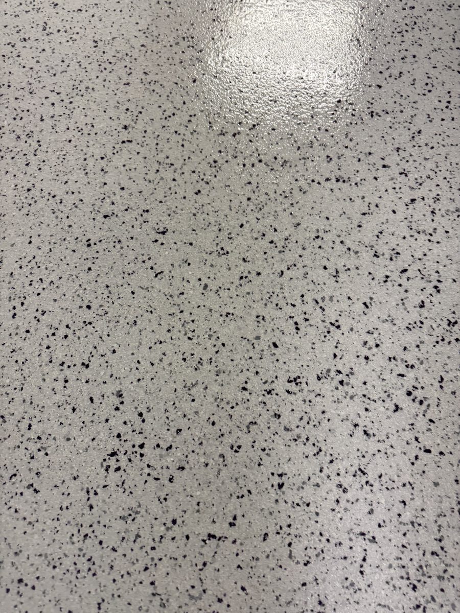 Showroom floor with epoxy finish